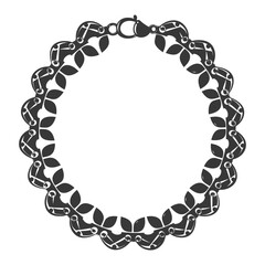 Obraz premium Silhouette jewelry bracelet accessories black color only