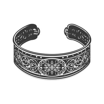 recommend clip art: Silhouette jewelry bracelet accessories black color only