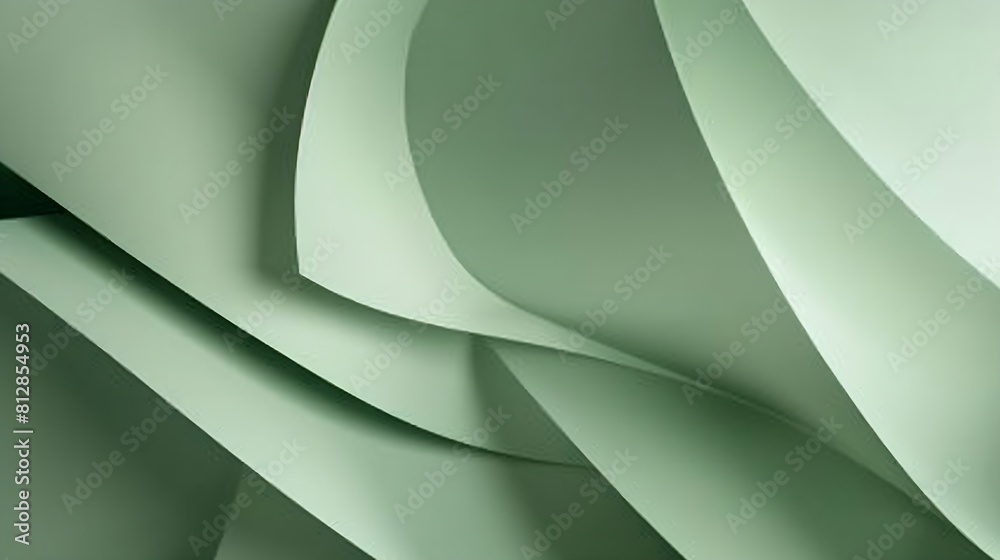 Poster minimal geometric shapes and lines in light green color abstract monochrome creative paper texture b