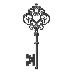 Silhouette key black color only