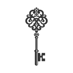 Silhouette key black color only
