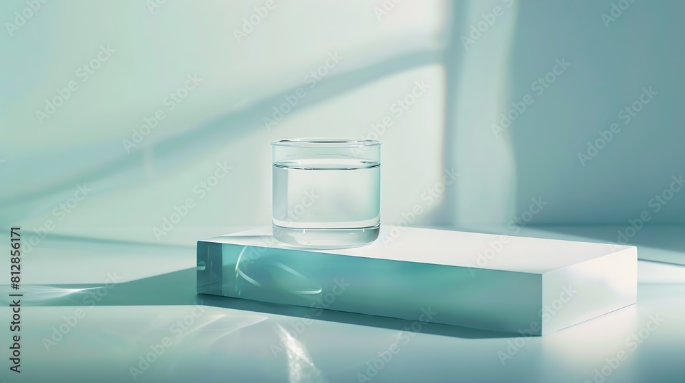 Poster test tube petri dish filled with water and laboratory glassware displayed with rectangle transparent