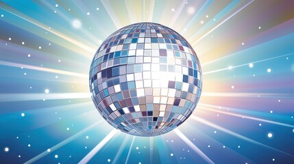 Obraz premium majestic silver disco ball, 