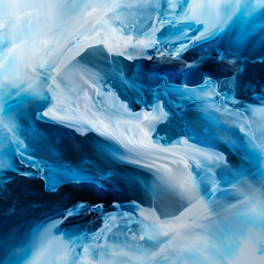 Abstract backdrop featuring a dreamy blue and white wave