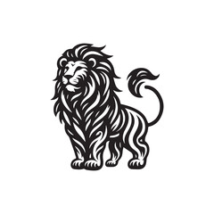 monochrome lion design