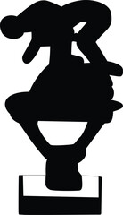 Doll icon silhouette on vector illustration. vector, logo, icon. 