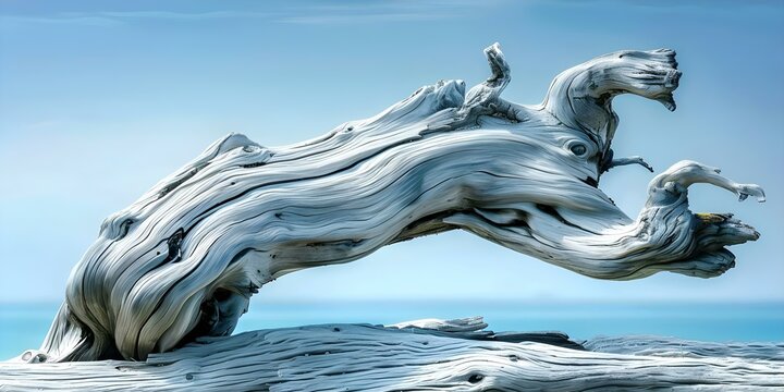 The Emergence of the First Humans in Norse Myth: Embla's Origin from Driftwood. Concept Mythology, Norse, Creation, Embla, Driftwood