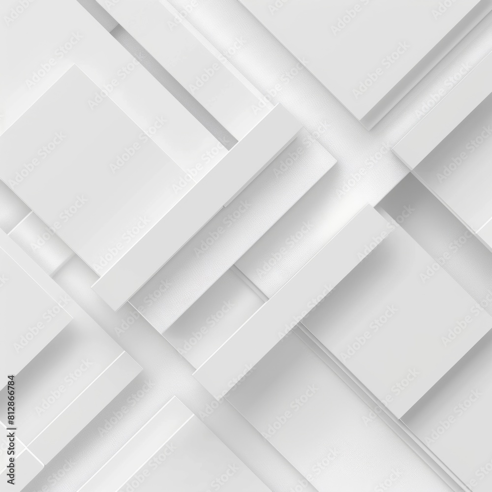 Wall mural minimal geometric abstract white background