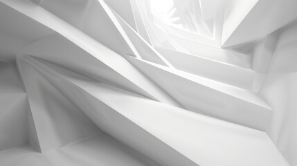 Minimal geometric abstract white background