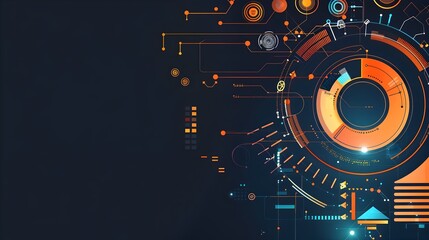 Obraz premium Innovative Digital Technology Interface with Abstract Futuristic Elements