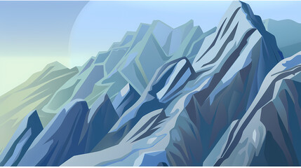 Fototapeta premium low square mountain ridge Stock vector illustration