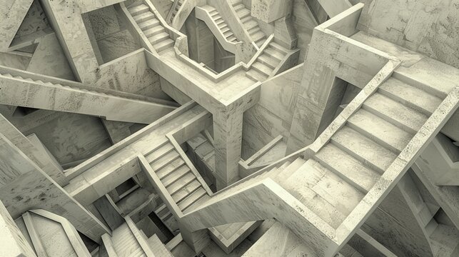 A concrete staircase that goes nowhere.
