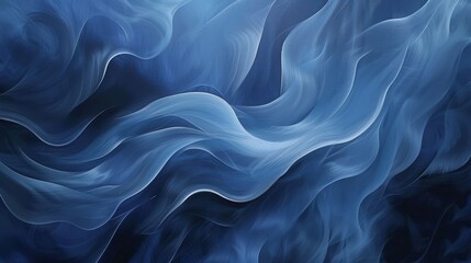 Blue abstract background, looks like smoke or soft waves.
