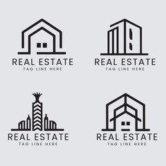 Real estate logo design. Rent, Use For sale of real estate vector logo, House cleaning, home security, real estate auction. Vector building logo concept.