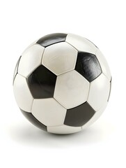 Fototapeta premium Isolated anthracite and white colored Soccer Ball on a white Background