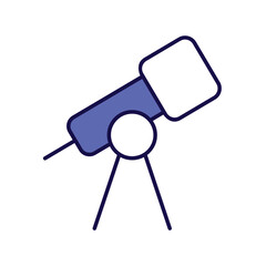 telescope  with white background vector stock illustration
