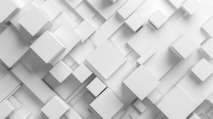 Modern white square tech corporate abstract technology background design banner pattern presentation background web template. material in white squares shapes in random geometric pattern. 