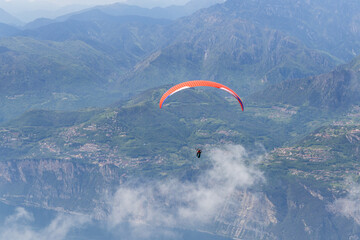 Paragliding on Monte Baldo, Italy