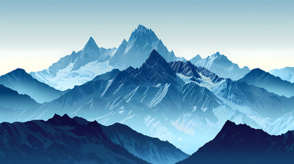 low square mountain ridge Stock vector illustration
