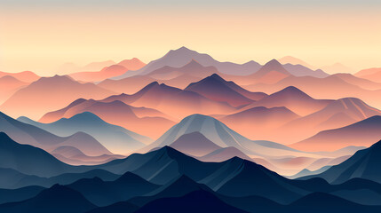 low square mountain ridge Stock vector illustration
