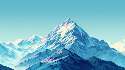 low square mountain ridge Stock vector illustration