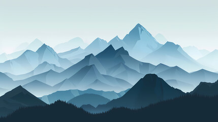 low square mountain ridge Stock vector illustration