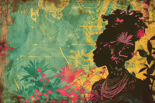 abstract floral african  background