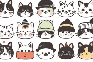 A cute and simple cartoon design featuring 