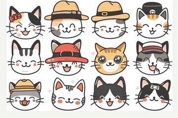 A cute and simple cartoon design featuring 