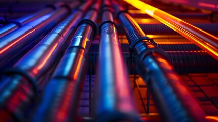 Layout of pipes for hydronic underfloor heating : Generative AI