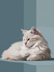 Cat sitting, beautiful image of a cat sitting on the sweet floor, cat