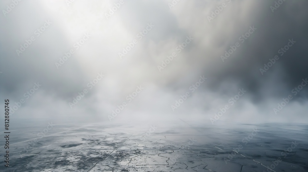 Fototapete abstract background with concrete ground and foggy clouds and mock up place landing page concept : g