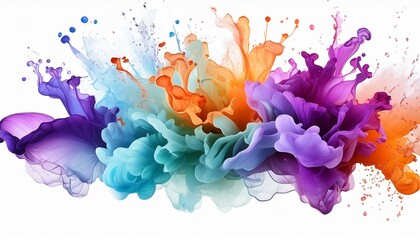 watercolor splashes on a white background, perfect for adding artistic flair to your designs