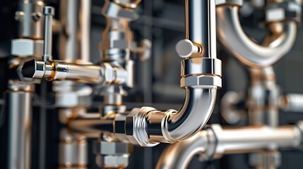 fittings and valves pipes and adapters Plumbing fixtures and piping parts drawings and projects of plumbing communications : Generative AI