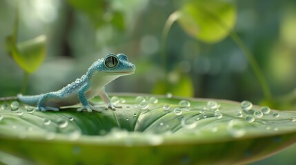 frog on a leaf - Powered by Adobe
