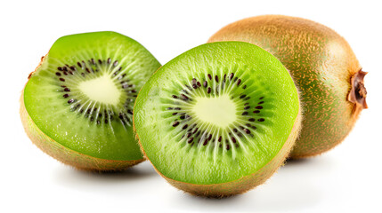 Fototapeta premium close up of kiwi fruit in isolated background