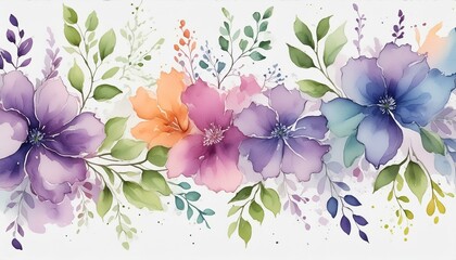 watercolor splashes with varying hues and textures, providing a versatile resource for creative projects - obrazy, fototapety, plakaty