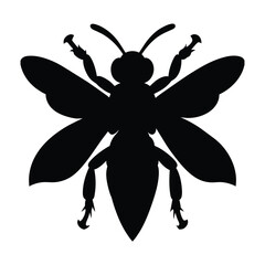 silhouette of a hornet on white