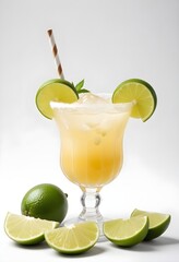 Fresh and delicious margaritha cocktail with fruits