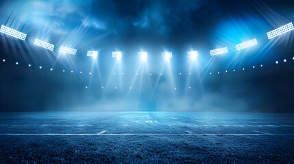 stadium fooball with spotlight in the night