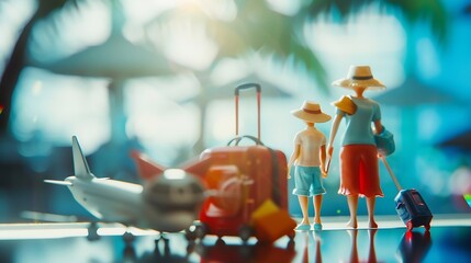 Summer holiday Travel  family ready for the travel for summer vacation : Generative AI