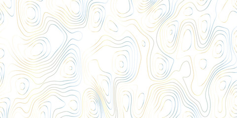 Abstract wavy topographic map. Abstract wavy and curved lines background. Abstract geometric topographic contour map background. Cut out paper design style abstract background.