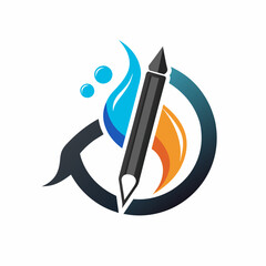  A logo for art supplies vector artwork illustration 