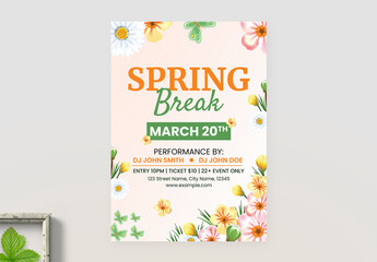 Spring Break Party flyer Template