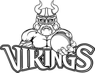 A Viking warrior gladiator cricket sports mascot