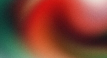 Abstract color gradient background grainy red green white noise texture backdrop banner poster header cover design