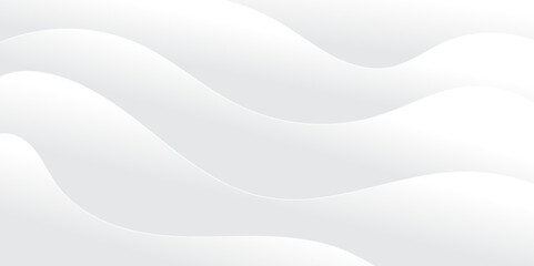 Abstract white and light gray wave modern soft luxury texture banner with smooth and clean vector subtle background illustration.	