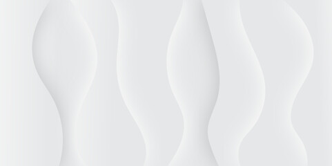 Abstract white and light gray wave modern soft luxury texture banner with smooth and clean vector subtle background illustration.	