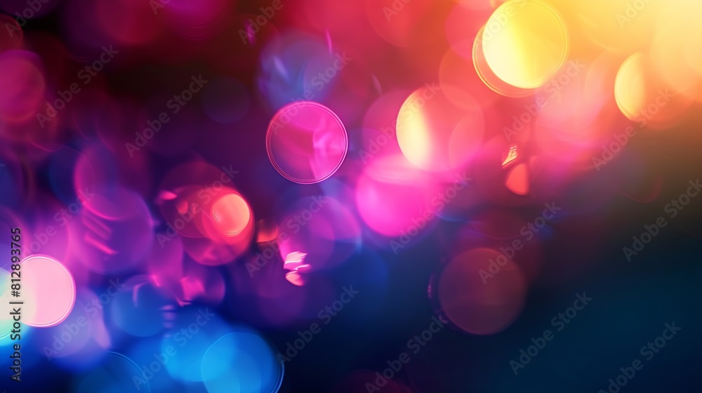 Poster blurred glow dark art background colored optical lens flare abstract design : generative ai