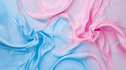 Fototapeta premium Abstract pastel pink and blue color paint with pastel gray background Fluid composition with copy space Minimal natural luxury : Generative AI